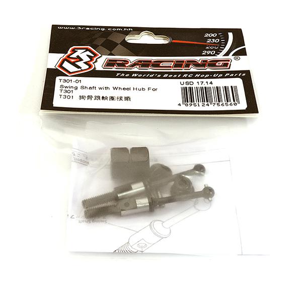 3Racing Swing Shaft with Wheel Hub for Tamiya 1/8 T3-01