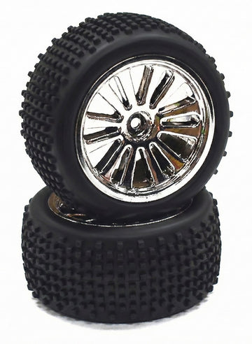 Type III Wheel and Tire Set (2) for Traxxas 1/16 E-Revo VXL & Summit VXL