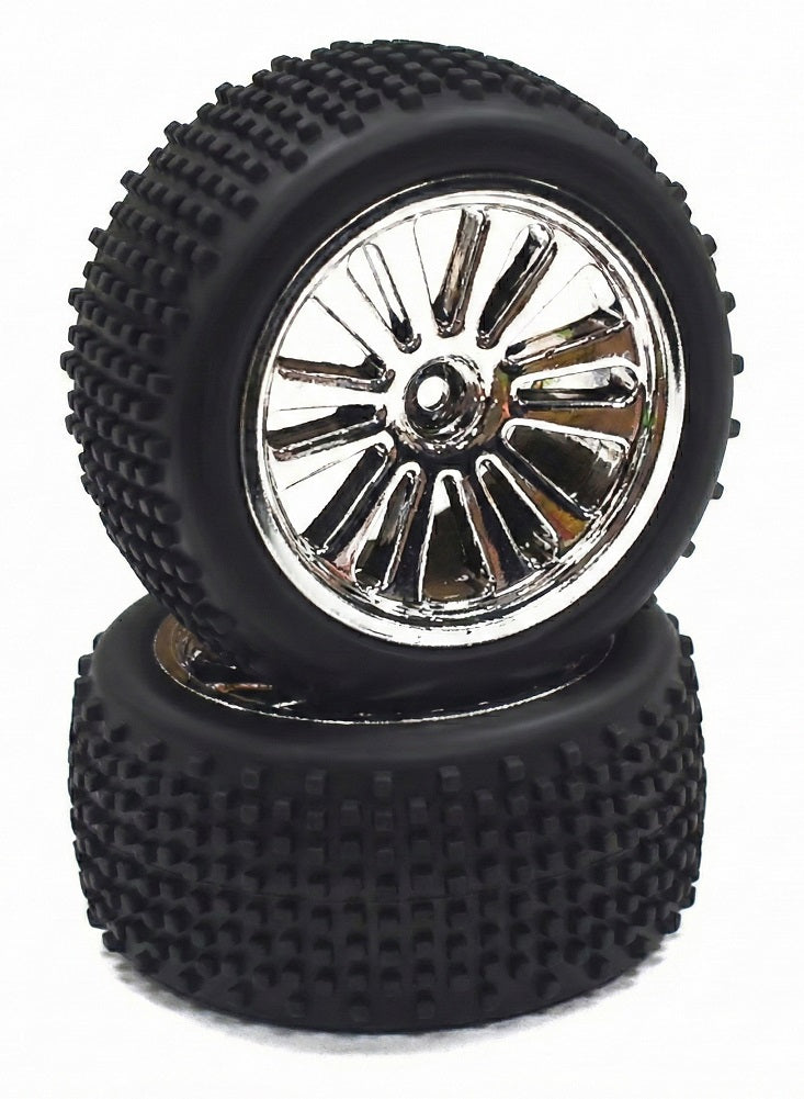 Type III Wheel and Tire Set (2) for Traxxas 1/16 E-Revo VXL & Summit VXL