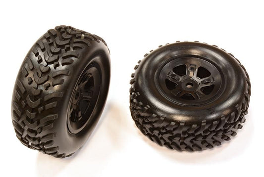 Type V Wheel and Tire Set (2) for Traxxas 1/16 Slash VXL (O.D.=66mm)