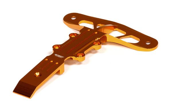 Billet Machined Front Lower Skid Plate+Bumper Support for Traxxas 1/16 Rally