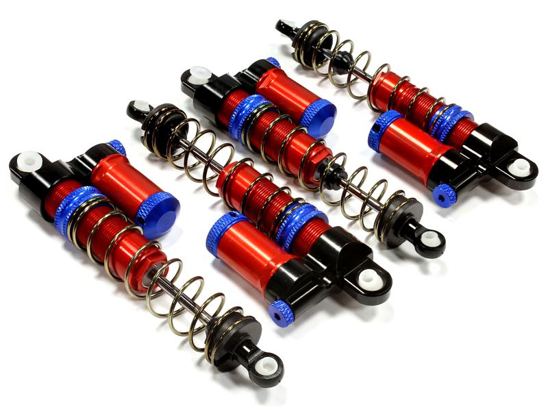 Red Billet Machined Shock Upgrade Set for HPI Savage XS Flux 1/12 Scale