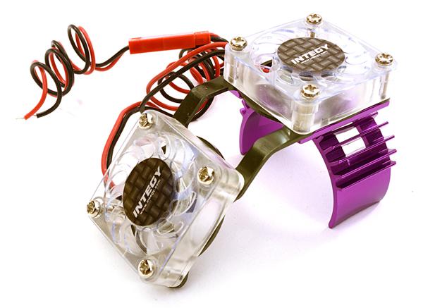 Motor Heatsink + Twin Cooling Fan for HPI 1/10 Blitz