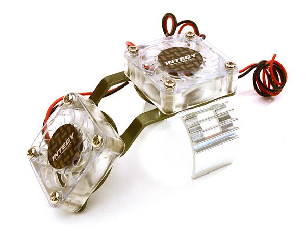 Motor Heatsink + Twin Cooling Fan for HPI 1/10 Blitz