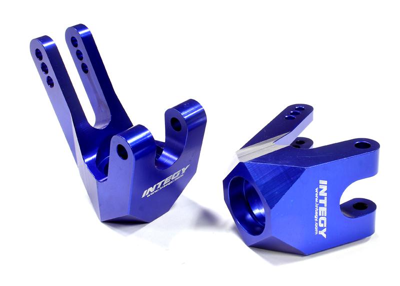 Blue Heavy-Duty Rear Hub Carriers for Savage XL, Flux & X 4.6 RTR