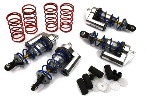 Billet Machined MSR6 Silver Piggyback Shock (4) for Traxxas 1/10 Jato (L=81mm)