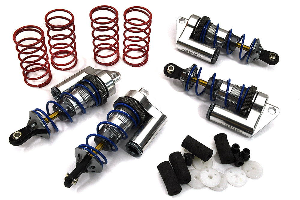 Billet Machined MSR6 Silver Piggyback Shock (4) for Traxxas 1/10 Jato (L=81mm)
