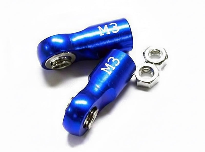 Alloy Ball End (2) 3mm Mounting Hole w/ M3 Thread (2) for Stock Jato Shocks