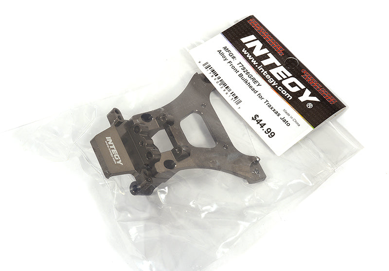 Billet Machined Alloy Front Bulkhead for Traxxas 1/10 Scale Jato - Grey 5530 | Jato 2.5 & Jato 3.3