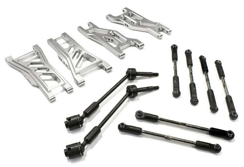 Billet Complete Extended EXT Suspension Set+Drive Shafts for 1/10 Slash 2WD