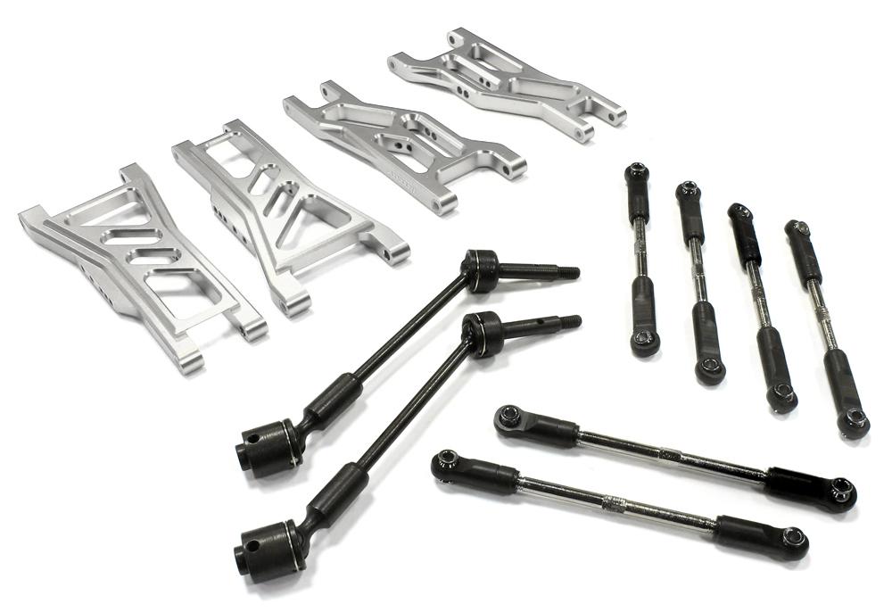Billet Complete Extended EXT Suspension Set+Drive Shafts for 1/10 Slash 2WD