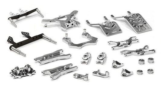 Silver Complete Billet Machined Suspension Upgrade Kit for 1/10 Stampede 2WD