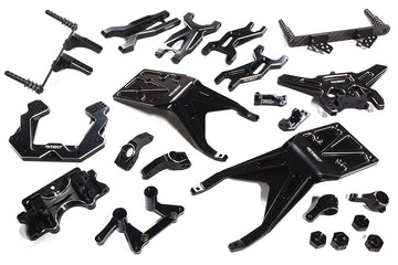 Black Complete Billet Machined Suspension Upgrade Kit for Traxxas 1/10 Slash 2WD