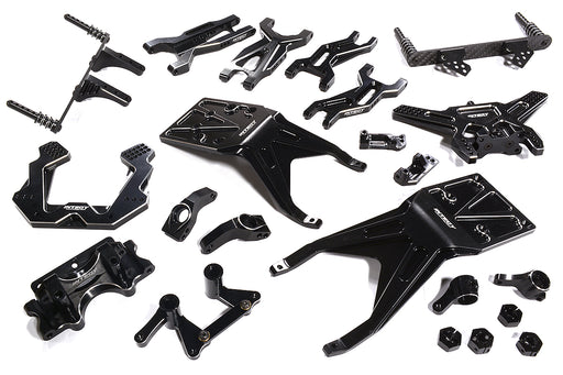 Black Complete Billet Machined Suspension Upgrade Kit for Traxxas 1/10 Slash 2WD