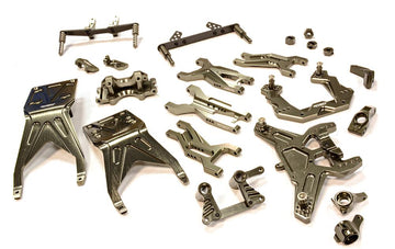Grey Billet Machined Complete Suspension Upgrade Kit for Traxxas Slash 1/10 2WD