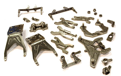 Grey Billet Machined Complete Suspension Upgrade Kit for Traxxas Slash 1/10 2WD