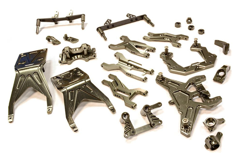 Grey Billet Machined Complete Suspension Upgrade Kit for Traxxas Slash 1/10 2WD