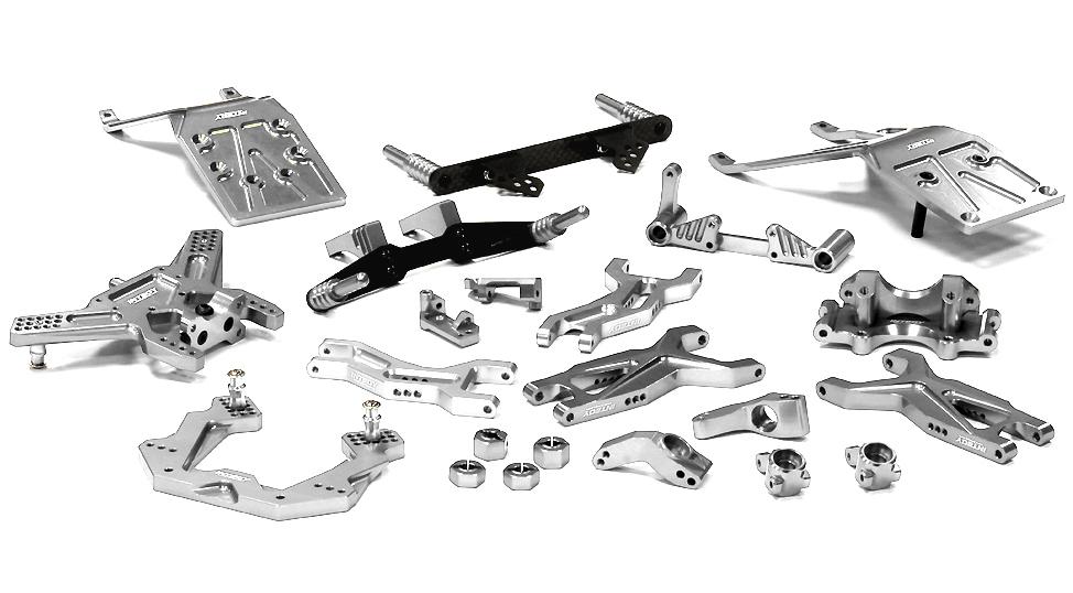 Silver Billet Alloy Complete Suspension Upgrade Kit for Traxxas Slash 1/10 2WD