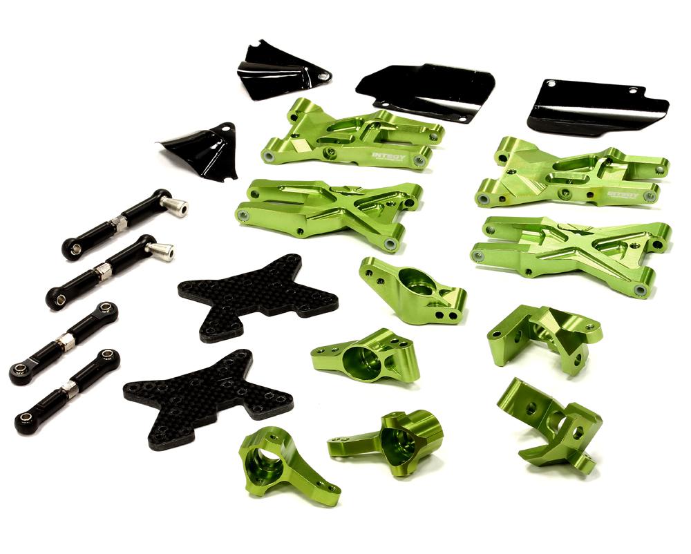 Green Billet Machined Suspension Upgrade Kit for HPI Ken Block WR8 3.0 Edition