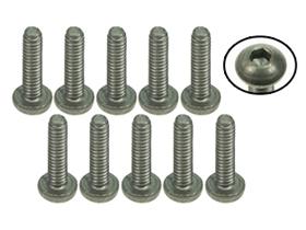 3Racing M2 x 8 Titanium Button Head Hex Socket - Machine (10 Pcs)