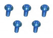 M3 x 6 AL7075 Button Head Hex Socket - Machine (5 Pcs) Light Blue