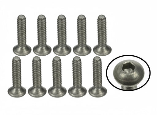 3Racing #4-40 x 1/2 Titanium Flat Head Hex Socket - Machine (10 Pcs)