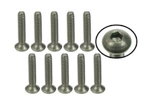 3Racing #4-40 x 5/8 Titanium Flat Head Hex Socket - Machine (10 Pcs)