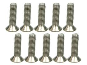 3Racing M2.6 x 10 Titanium Flat Head Hex Socket - Machine (10 Pcs)