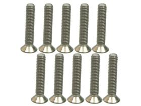 M2.6 X 14 Titanium Flat Head Hex Socket - Machine (10 Pcs)