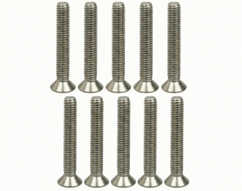 3Racing M2.6 x 18 Titanium Flat Head Hex Socket - Machine (10 Pcs)