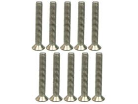 3Racing M2.6 x 18 Titanium Flat Head Hex Socket - Machine (10 Pcs)