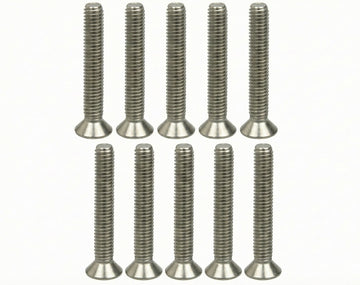 3Racing M2.6 x 18 Titanium Flat Head Hex Socket - Machine (10 Pcs)