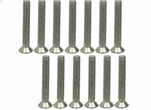 3Racing M2.6 x 18 Titanium Flat Head Hex Socket - Machine (10 Pcs)