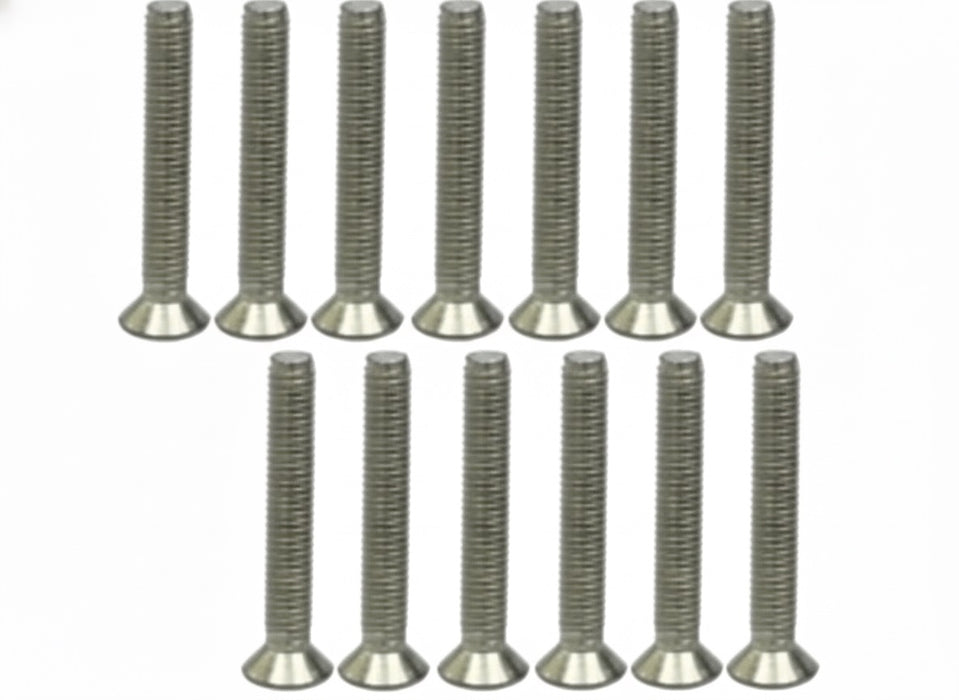 3Racing M2.6 x 18 Titanium Flat Head Hex Socket - Machine (10 Pcs)