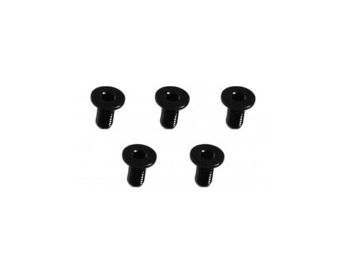 M3 x 6 AL7075 Flat Head Hex Socket - Machine (5 Pcs) Black