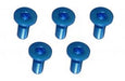 M3 x 8 AL7075 Flat Head Hex Socket - Machine (5 Pcs) Light Blue